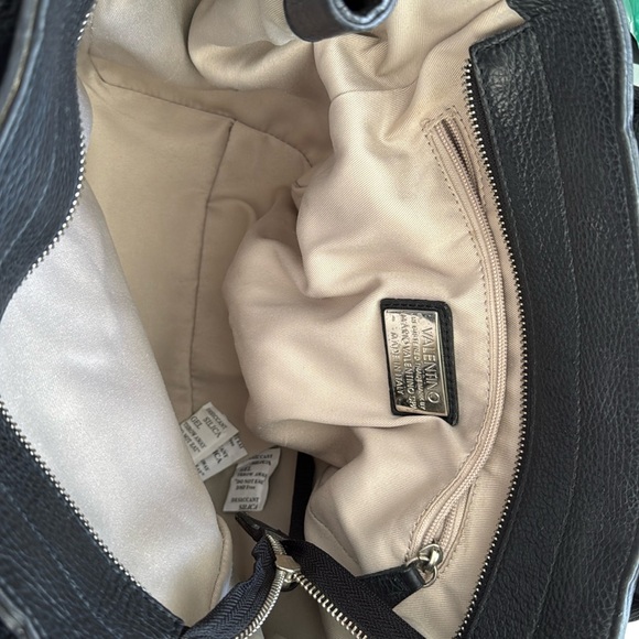 VALENTINO Charmont Black Pebbled Leather Tote with Wear - Picture 7 of 16